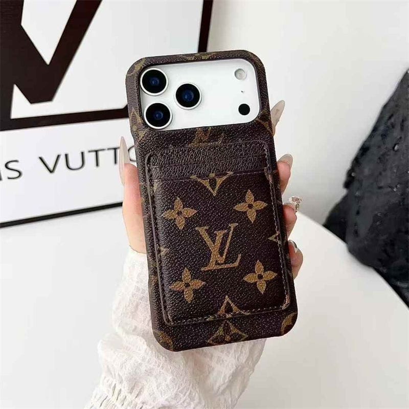 AAOO Leather Card Holder Phone Case for iPhone 12-17 Series