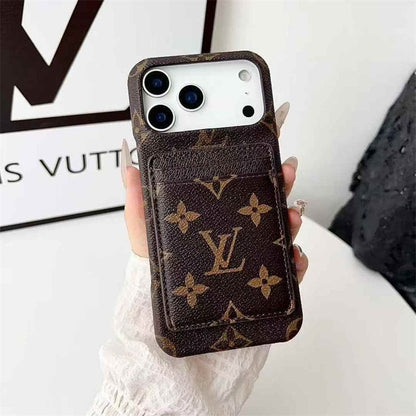 AAOO Leather Card Holder Phone Case for iPhone 12-17 Series