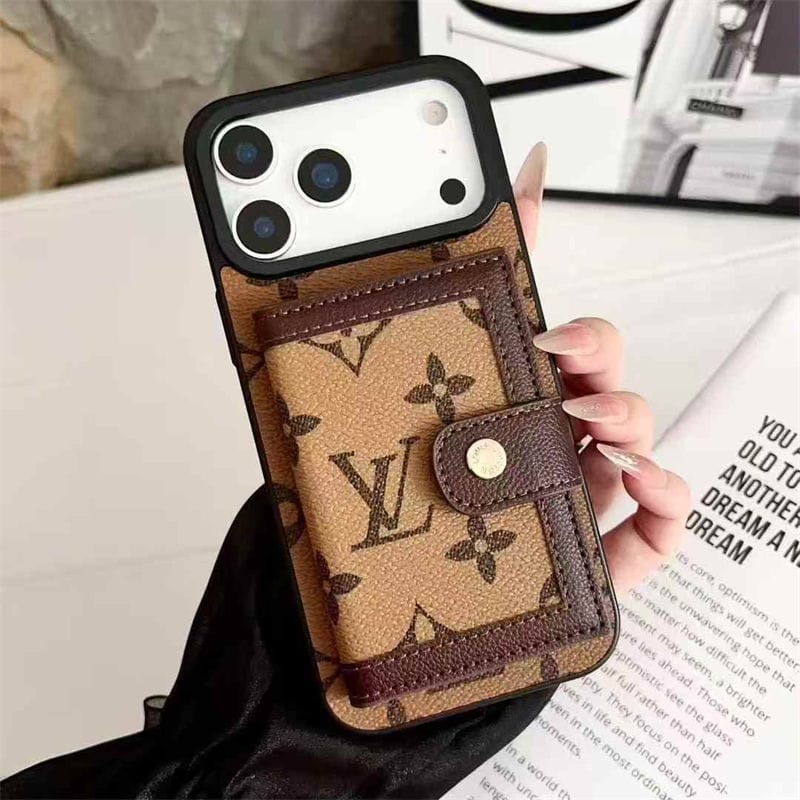 AAOO Leder Kartenhalter Handyhülle für iPhone 12-17 Serie