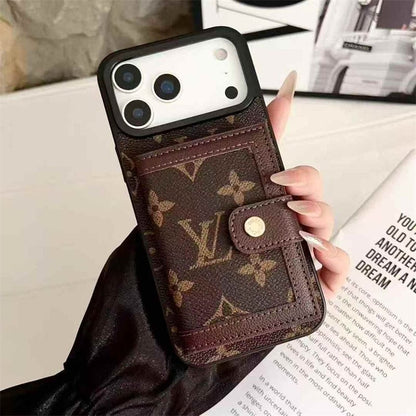 AAOO Leder Kartenhalter Handyhülle für iPhone 12-17 Serie