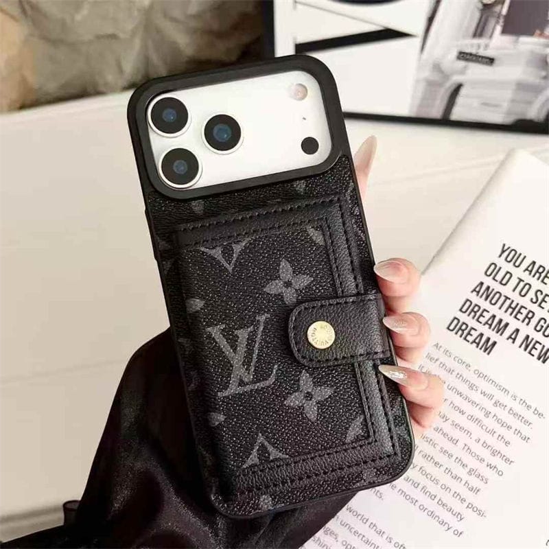 AAOO Leder Kartenhalter Handyhülle für iPhone 12-17 Serie