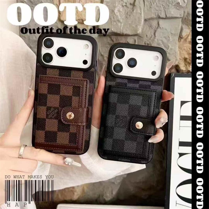AAOO Leder Kartenhalter Handyhülle für iPhone 12-17 Serie