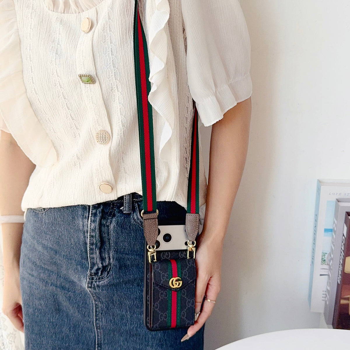 AAOO Classic Leather iPhone Case With Card Holder And Strap