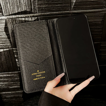 AAOO Premium Leder Folio iPhone Hülle mit Kartenhalter