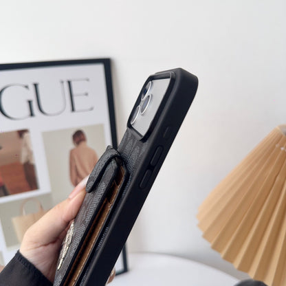 AAOO Leather iPhone Case With Wallet And Strap