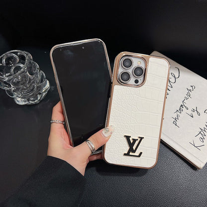 AAOO Premium iPhone Hülle mit Krokodilmuster und Farb-Design