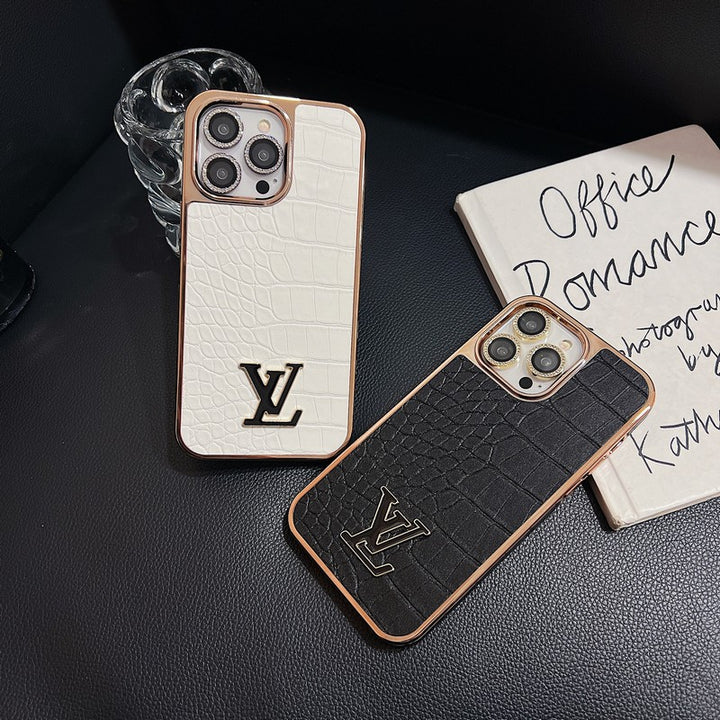 AAOO Premium iPhone Hülle mit Krokodilmuster und Farb-Design