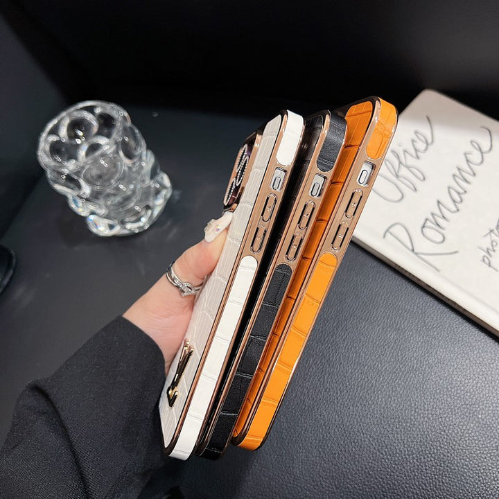 AAOO Premium iPhone Hülle mit Krokodilmuster und Farb-Design