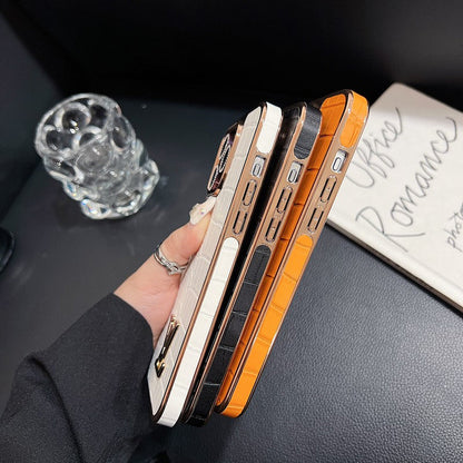 AAOO Premium iPhone Hülle mit Krokodilmuster und Farb-Design