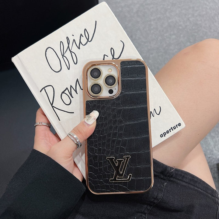AAOO Premium iPhone Hülle mit Krokodilmuster und Farb-Design