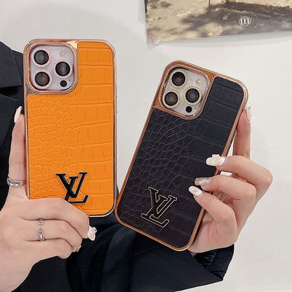 AAOO Premium iPhone Hülle mit Krokodilmuster und Farb-Design