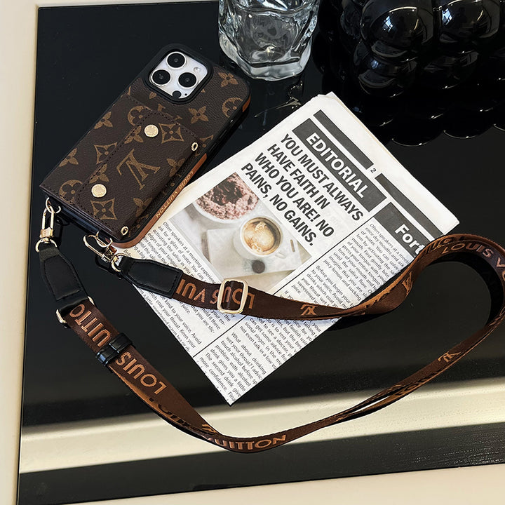 AAOO Card Bag Chain Brown iPhone Case