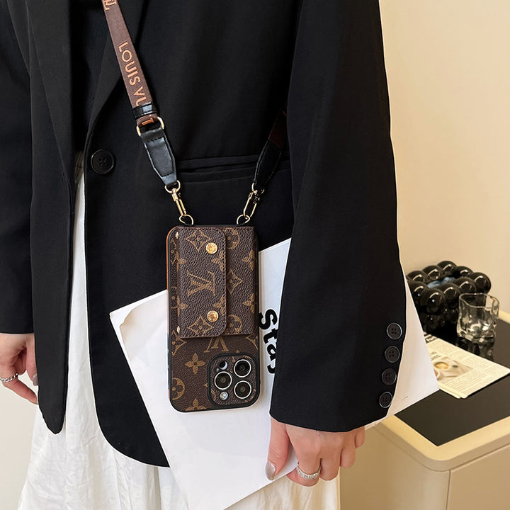 AAOO Card Bag Chain Brown iPhone Case
