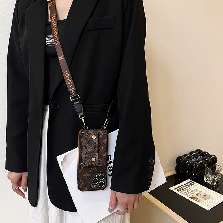 AAOO Card Bag Chain Brown iPhone Case