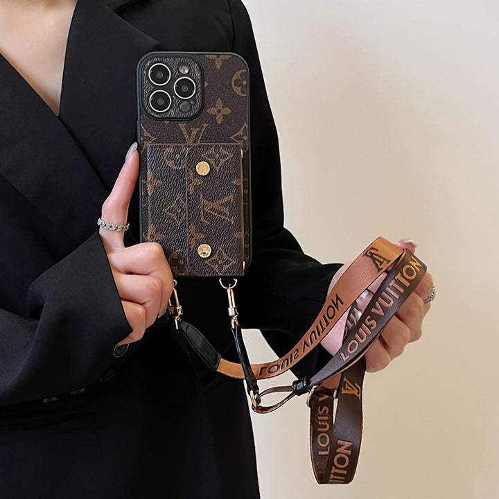 AAOO Card Bag Chain Brown iPhone Case