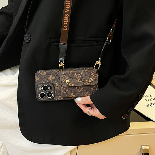 AAOO Card Bag Chain Brown iPhone Case