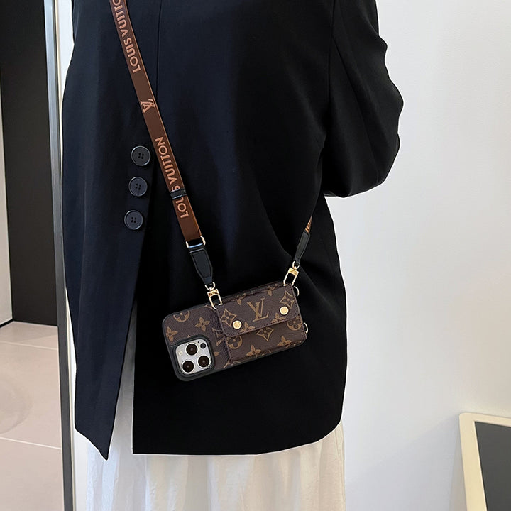 AAOO Card Bag Chain Brown iPhone Case