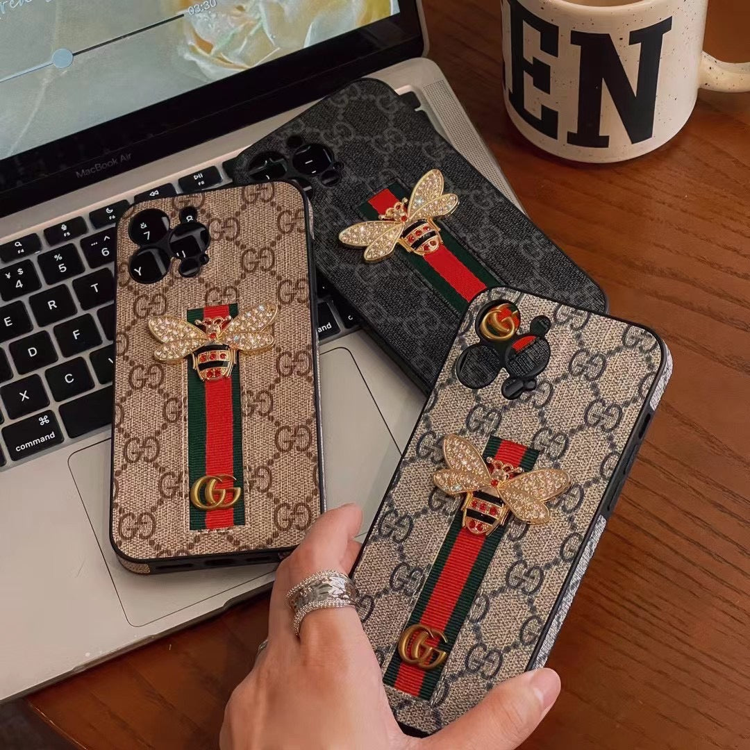 AAOO Bee Trendy Handyhülle für iPhone mit Handhalterung