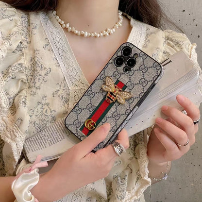 AAOO Bee Trendy Handyhülle für iPhone mit Handhalterung
