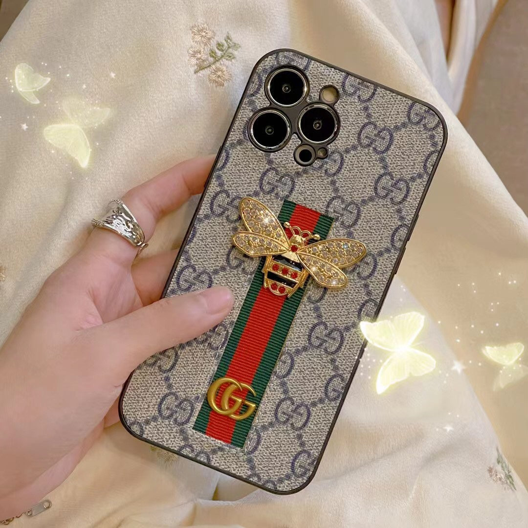 AAOO Bee Trendy Handyhülle für iPhone mit Handhalterung