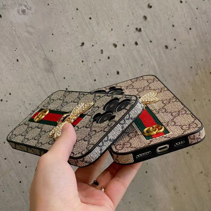 AAOO Bee Trendy Handyhülle für iPhone mit Handhalterung