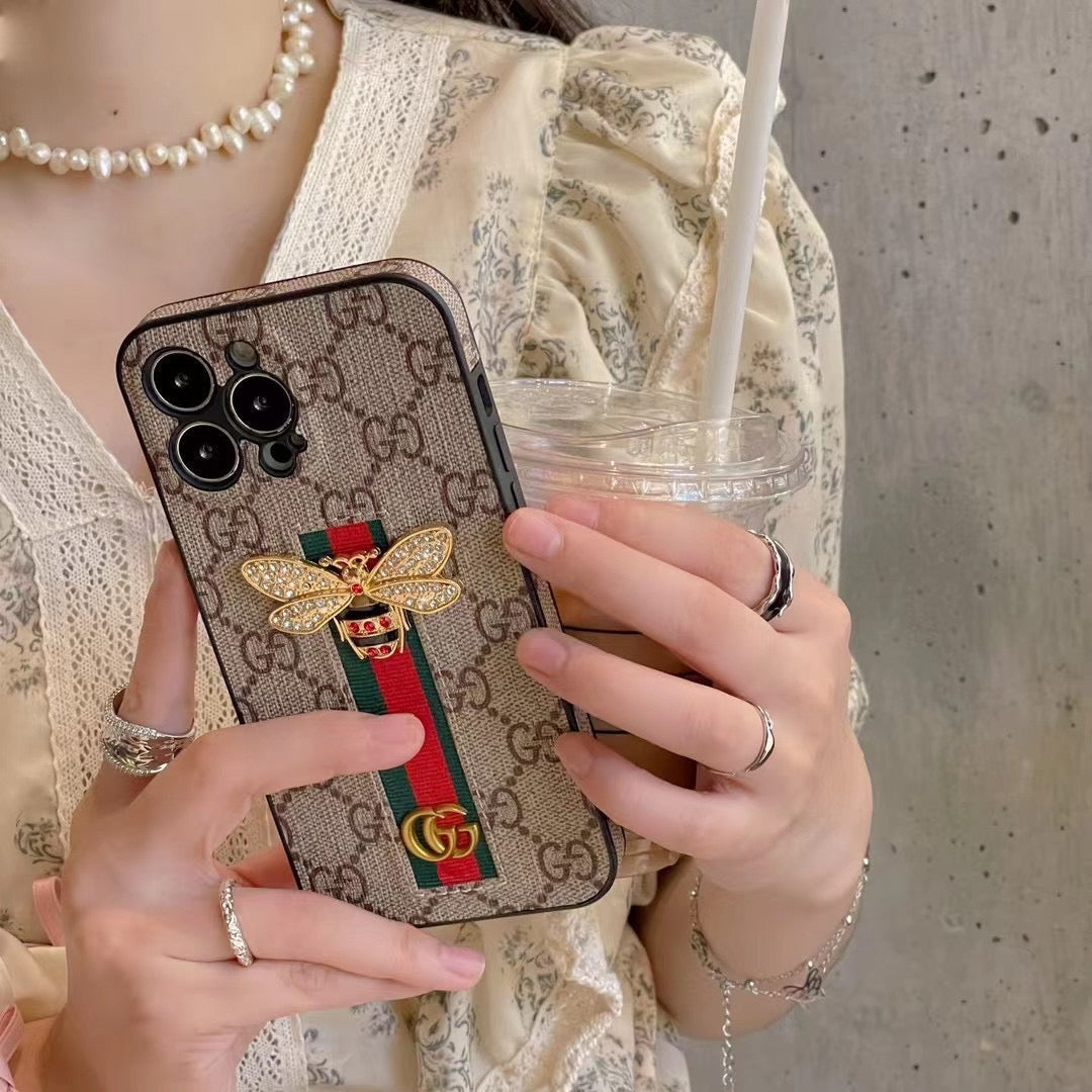AAOO Bee Trendy Handyhülle für iPhone mit Handhalterung