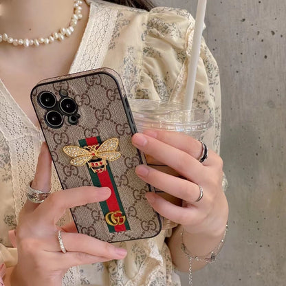 AAOO Bee Trendy Handyhülle für iPhone mit Handhalterung