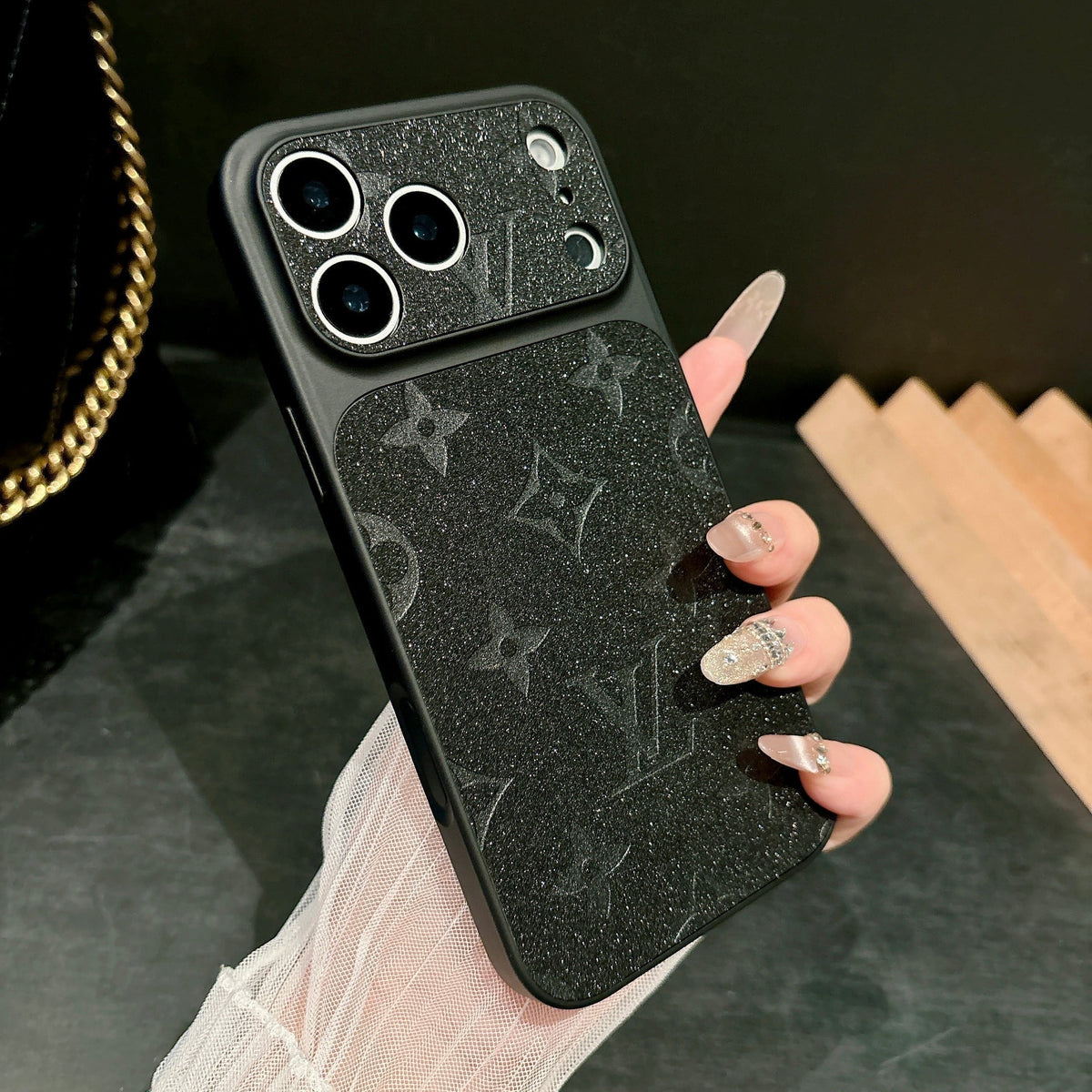 AAOO Glitzer Luxus Handyhülle für iPhone 13-17