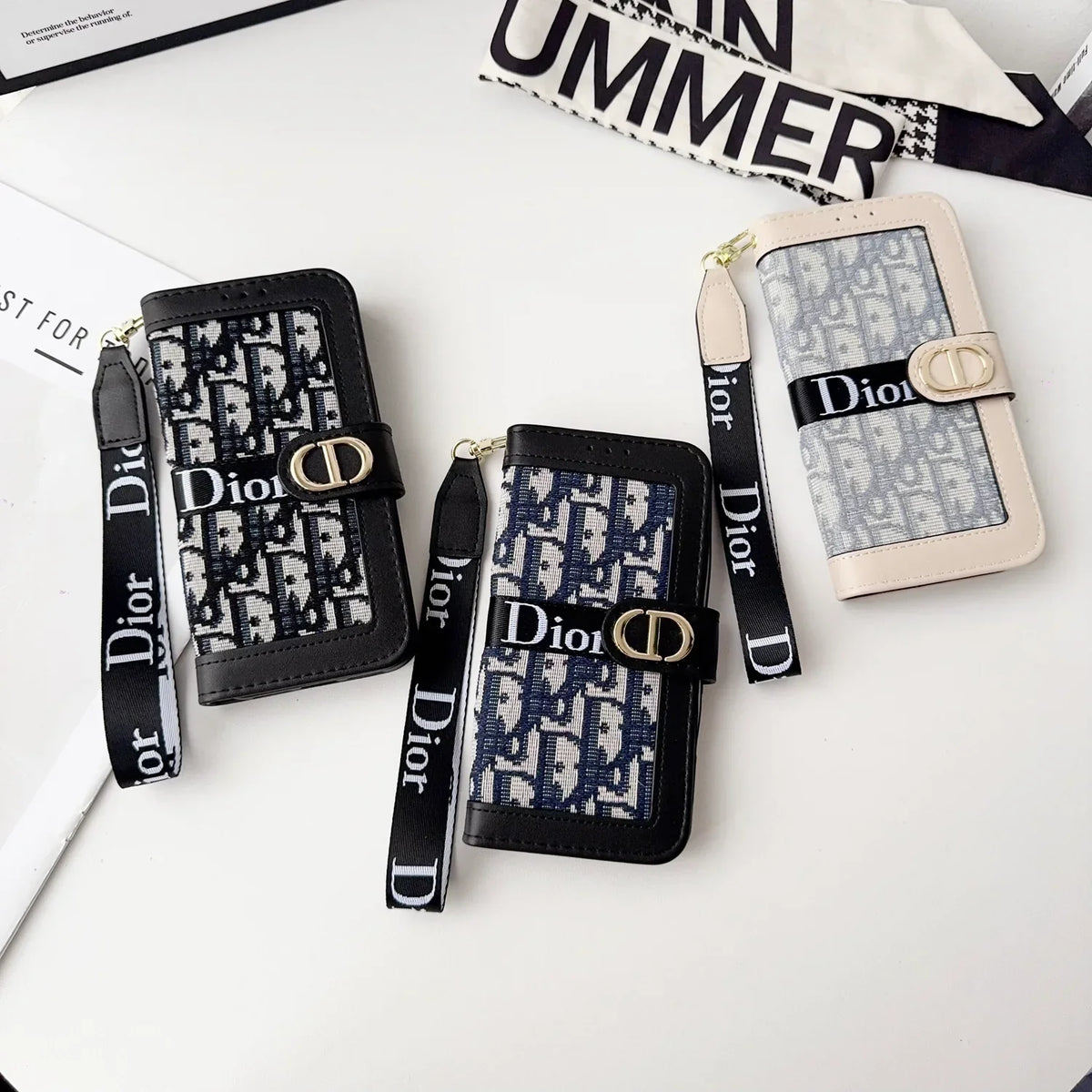 AAOO iPhone Case With Card Holder And Wrist Strap