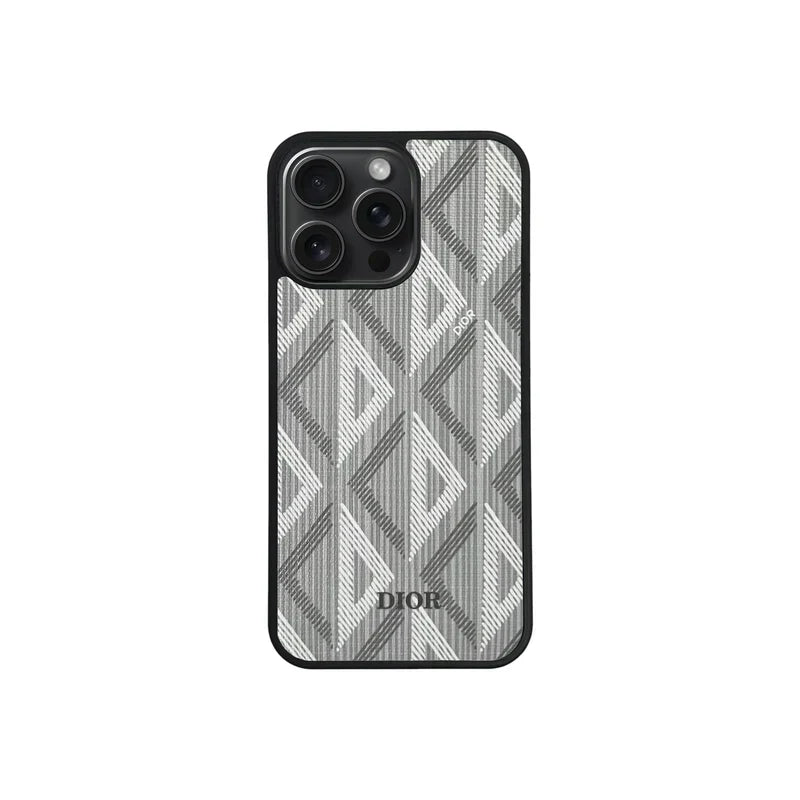 AAOO Luxuriöse gewebte und geometrische schlanke Handyhülle für iPhone 12-17 Serien