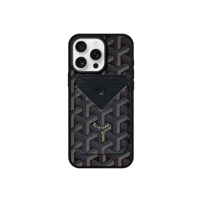 AAOO GD Vintage Leather Phone Case Magsafe Card-Holder For iPhone 12-17