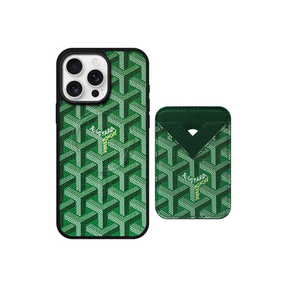 AAOO GD Vintage Leather Phone Case Magsafe Card-Holder For iPhone 12-17