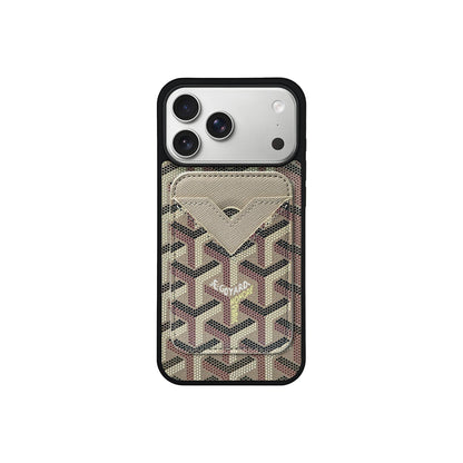 AAOO GD Vintage Leather Phone Case Magsafe Card-Holder For iPhone 12-17
