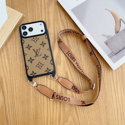 AAOO Luxus-Handyhülle mit abnehmbarem Band für iPhone 12-17 Serien