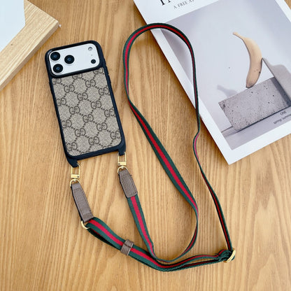 AAOO Luxus-Handyhülle mit abnehmbarem Band für iPhone 12-17 Serien