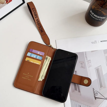 AAOO Luxury Wallet Phone Case Card Holder For iPhone 12-17