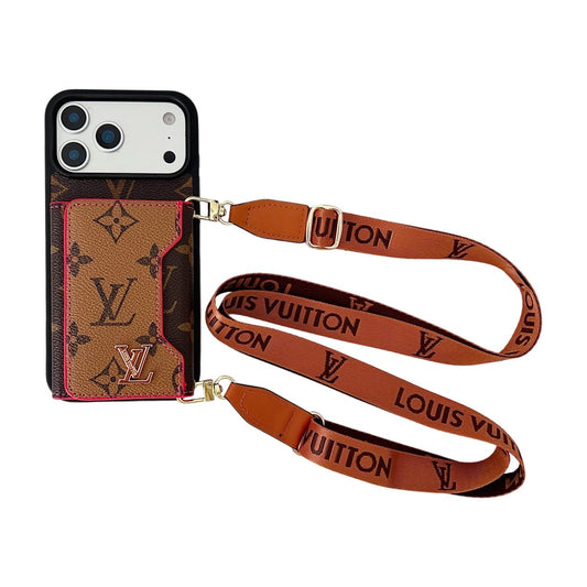 AAOO Luxury Leather Wallet Card Holder Phone Case For iPhone 13-17