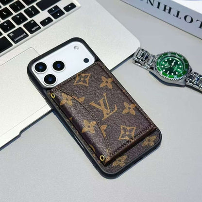 AAOO Luxury Card Holder Wallet Style Phone Case for iPhone 12-17 Series
