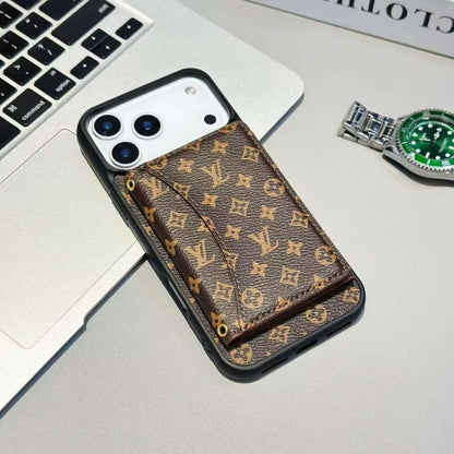 AAOO Luxury Card Holder Wallet Style Phone Case for iPhone 12-17 Series