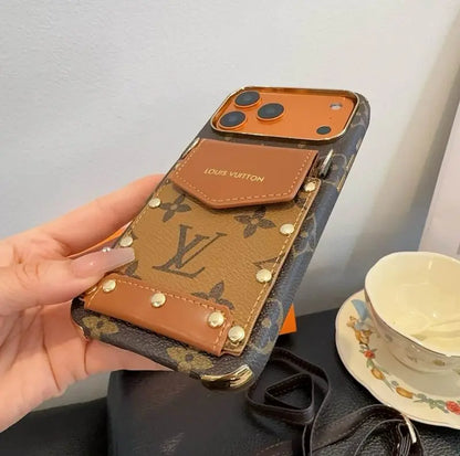 AAOO Luxury Phone Case with Strap For iPhone 17/ 16/ 15/ 14