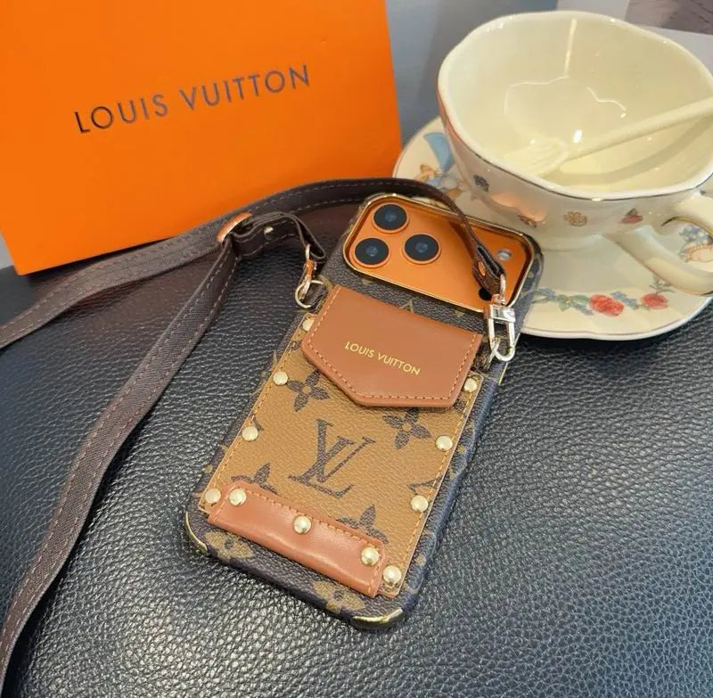 AAOO Luxury Phone Case with Strap For iPhone 17/ 16/ 15/ 14