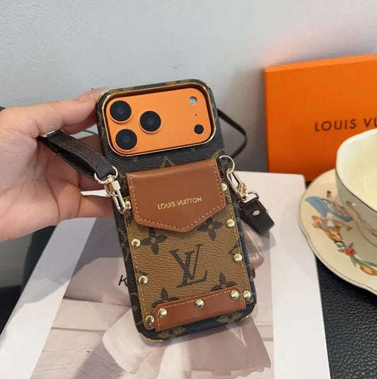 AAOO Luxury Phone Case with Strap For iPhone 17/ 16/ 15/ 14