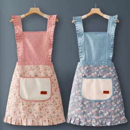 Cotton Apron, 2026 New Style, Viral Long Sleeve Smock for Women, Kitchen Home Cooking, Oil & Water Resistant, Work Overall**