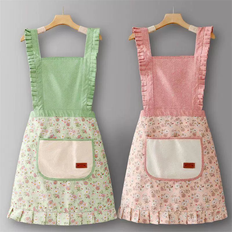 Cotton Apron, 2026 New Style, Viral Long Sleeve Smock for Women, Kitchen Home Cooking, Oil & Water Resistant, Work Overall**