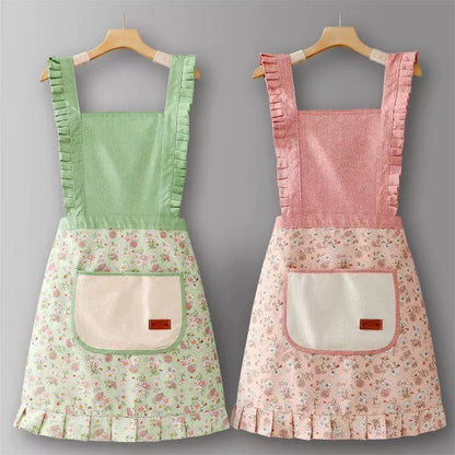 Cotton Apron, 2026 New Style, Viral Long Sleeve Smock for Women, Kitchen Home Cooking, Oil & Water Resistant, Work Overall**