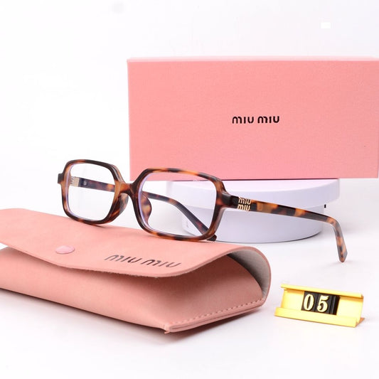 AAOO Retro-Brille und Sonnenbrille im Leopardenmuster mit eckigem Rahmen