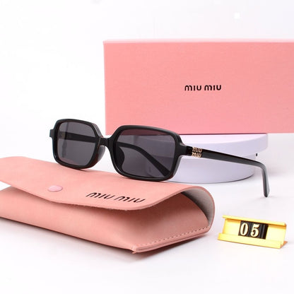 AAOO Retro-Brille und Sonnenbrille im Leopardenmuster mit eckigem Rahmen