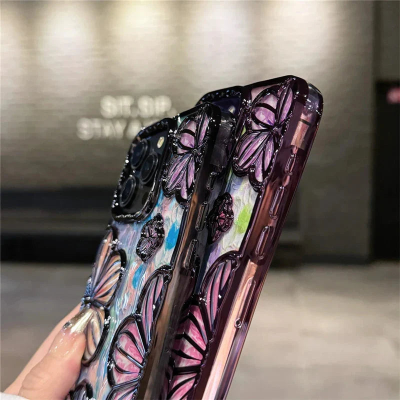 AAOO LUXURY PLATING FASHION FLOWERS HANDYHÜLLE FÜR IPHONE