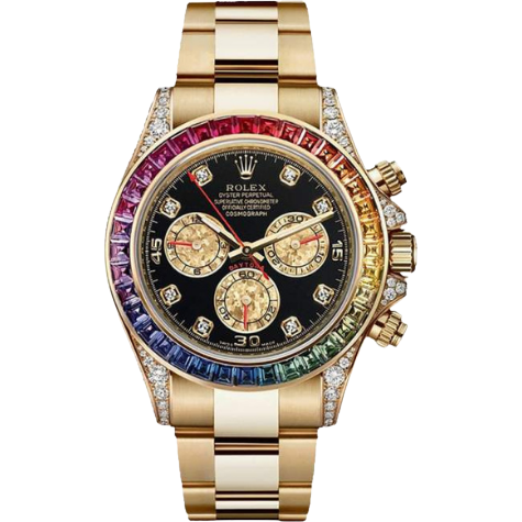 AAOO Daytona Regenbogen GOLD Uhr