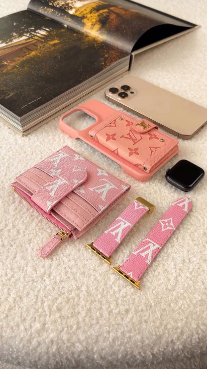 AAOO Luxury Leather Card Holder Phone Case for iPhone 17 16 15 14